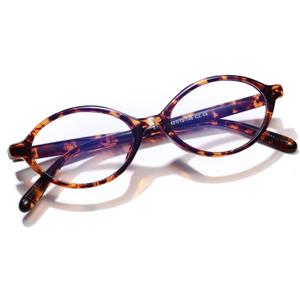 Oval Blue Light Blocking Glasses Vintage Y2K Anti Eyestrain Protection TV Computer Gaming for Women Reno (Amber Tortoise)
