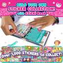 Sky Castle Sticki Rolls Sticki Book, Wearable & Shareable Sticker Bracelet, 120 Mini Stickers, Bracelet and Sticki Book, Assorted Colours and Styles