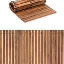 StrongTek Teak Bath Mat, Roll-Up, 30.5 x 19 in, Pre-Oiled, Non-Slip Pads, 30.7" x 18.9"