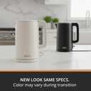 KRUPS 1.5L Electric Kettle Stainless Steel Cool Touch Interior, Fast Boiling, One Cup in 80 Seconds, Double Wall, Auto Off, Keep Warm, Hot Water Kettle Electric, Cordless, Black/White