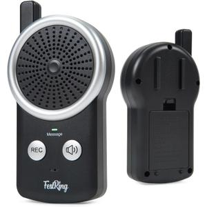 50 Seconds Voice Recorder with Playback, Kids Toy Voice Recorder, Simple Digital Recorder for Quick Note-Taking, Small 2-Button Dictaphone for Toddlers/Seniors - Black