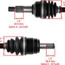 Caltric Front Left and Right Complete Axles Compatible with Honda Trx420Fm1 Trx420Fm2 Rancher 420