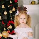 Reindeer Antlers Headband: Deer Hair Hoop Party for Halloween Christmas Birthday and Dance Parties