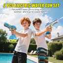 2 Pack Super Soaker Electric Water Guns - High Capacity, Long Range Up to 28-32ft, Powerful Rapid-Fire, Fully Automatic, Perfect for Kids and Adults, Ultimate Summer Outdoor Water Battle Fun