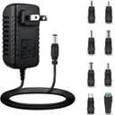 5V 2A Power Adapter, Dc 5V Power Cord with 8 Selectable Plug, Universal Power Adapter for Led Power Supply, CCTV Camera, BT Speaker, GPS, Webcam, Router - 2000mA Max
