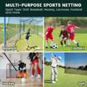 Sports Netting,Golf Practice Net Hitting Net with 33Feet Nylon Rope Also for Baseball, Hockey, Soccer, LAX and More - 10x10ft/10x15ft/10x20ft/10x25ft/10x30ft/10x40ft/10x55ft