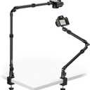 ULANZI ZJ02 Camera Desk Mount Overhead Magic Arm, 98cm/38.6inch Aluminum Adjustable Articulating Arm with 1/4" Ball Head for Cameras DSLR Lights Mount for Live Streaming/Photo Video Shooting