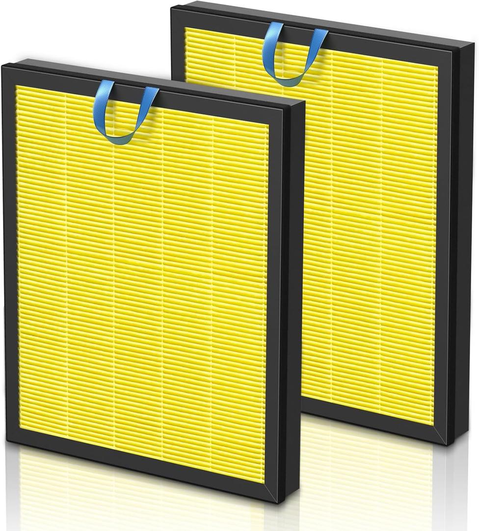 Vital 200S Pet Care Replacement Filter for LEVOIT Vital 200S and Vital 200S-P Air Purifier, H13 True HEPA and Activated Carbon Filter, Vital 200S-RF-PA, 2 Pack, Yellow