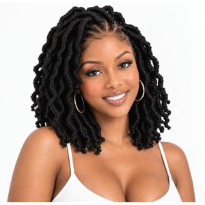 8 Packs Short Faux Locs Crochet Hair 120 Strands 12Inch Soft Locs wavy Dreadlocks Crochet Braids Natural Black Pre-Looped Crochet Hair for Women (1B, 12 Inch (Pack of 8))