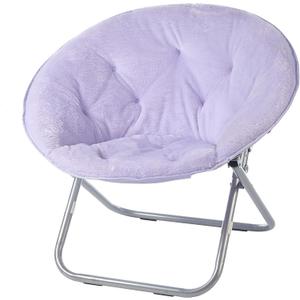 Urban Lifestyle Faux Fur Saucer Chair, Lavender, 29 inches H x 32 inches W x 22 inches D