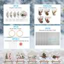 5 Sets Christmas Embroidery Kit for Beginners Adults, Embroidery Starter Kit Xmas Snow Patterns, Winter Embroidery Kit Cross Stitch Kits Includes Instruction Embroidery Hoops Color Threads Needles