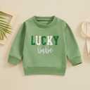 Toddler Baby Girl Long Sleeve Ruffle Sweatshirt Tops Basic Solid Color Oversized Sweater Shirts Kid Fall Clothes (Green, 3-4T)