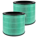 2 Pack 08W 09W Air Filter Replacement Compatible with 08W 09W Air Purifier, 4-in-1 High-Efficiency HEPA Air Filter- Pet Dander Version,Green.