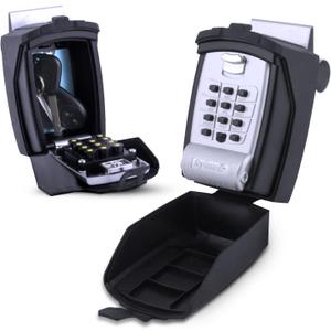 SL-591 Portable Car Lock Box, Black, Combination Lock, Keypad, Protective Cover, 20 in x 15 in x 7 in