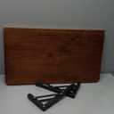 Rustic Style Foldable Floating Shelf, Wall Shelf, Display Shelf, Storage Shelf, 90 Folding, Strong Load Bearing, Space Saving(Walnut Colour,40x24cm)