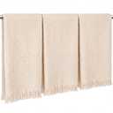 CrystalSylara 3 Pcs Waffle Kitchen Towels with Tassels Beige Absorbent 100% Cotton Turkish Dish Towels Decorative Boho Farmhouse for Drying Dishes & Home Decoration, 17.7 x 27.6inch MISSING 1