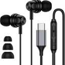 USB C Samsung Headphones Wired Earbuds for Samsung Galaxy A16 A36 5G A56 A15 A14 A17 A54 A35 S26 Ultra S25 FE S24 S23 S22 S21 Wired Ear Buds Type C Earphone with Microphone Volume Control Bass Stereo