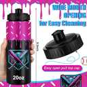 12 Pcs Baseball Drip Ice Cream Water Bottle Bulk Birthday Party Reusable Sports Bottle 20 oz Baseball Accessories Gifts School Sports