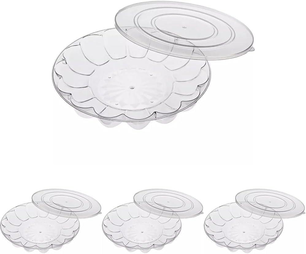 Hanna K. Signature Collection Stylish Premium Clear Plastic Heavyweight Deviled Egg Tray  1 Pc. - Easy to Clean, Durable, and Reusable (Pack of 4)