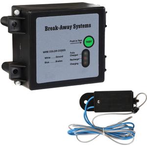 Jack Boss Trailer Breakaway Kit, LED Test Controller System, Universal for Brakes of Trailer Vehicle Automotive