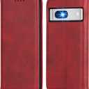 for Google Pixel 7 Wallet Case with Card Holder Flip Cover with Credit Card Slots-Red