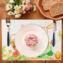 Watercolor Easter Placemat with Bunny,Placemats Set of 4,Easter Egg Dining Mat for Kitchen,Dining Room,Table Decoration,Watercolor Spring Holiday Themed Placemat 12x18 Inch