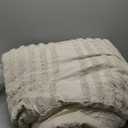 BEDELITE Boho Comforter Set Queen Size, Beige Tufted Striped Bed Set 3 Pieces, Soft Vintage Farmhouse Comforter for All Seasons, Boho Home Decor,Fluffy Jacquard Bedding with 2 Pillow Shams