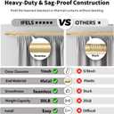 IFELS Heavy Duty Curtain Rods for Windows 28 to 48 Inch, 1 Inch Gold Curtain Rods for Outdoor, Farmhouse, Bedroom, Kitchen, Living Room, Adjustable Easy Install Curtains Rod (A2,Gold,30"-60")