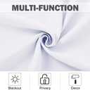 NICETOWN Pure White Bathroom Curtains for Small Windows, Farmhouse Style Thermal Insulated Short Curtains for Living Room, Small Window Tiers for Bedroom Decor (34x24 Inch, 2 Panels)