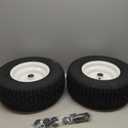 GICOOL 16x6.50-8 Riding Lawn Mower Rubber Tire and Wheel, 2 Pcs Replacement 16x6.5-8nhs Garden Tractor Lawnmower Tyre, Bearing Bore 3/4" & 5/8", 3"-4.5" Centered Hub