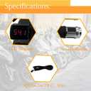 1 Pair EBike Throttle Grip, Universal Electric Bicycle Scooter Twist Handlebar with LCD Battery Voltage Display Key Knock, 12V-84V Electric Bike Throttle Grip for Motorbike Motorcycle E-Bike