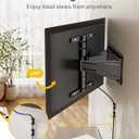 MonTEK 0.77" Ultra Slim TV Wall Mount for 37-75 Inch TVs, Thin Low Profile Full Motion TV Wall Mount with Articulating Dual Arms, 4X Weight Tested, Max VESA 400x400mm, Fits 16/18" Studs