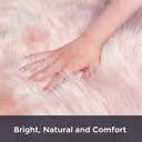 HYSEAS Faux Sheepskin Fur Area Rug Pink, 2x3 Feet, 2 Pack, Fluffy Soft Fuzzy Plush Shaggy Carpet Throw Rug for Indoor Floor, Sofa, Chair, Bedroom, Living Room, Home Decoration