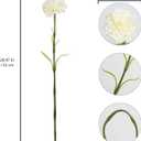 15PCS White Carnations Artificial Flowers 20.47" Long Stems Silk Carnation Fake Flowers Bulk for Wedding Table Centerpieces Bridal Shower Home Party Garden Decor(White)