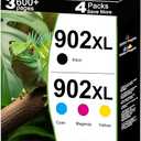 902XL Ink Cartridge Combo Pack for HP 6958 6970 Printer Compatible for HP 902 HP902 XL HP902XL to OfficeJet 6978 6968 6960 6975 6956 6961 6963 6964 6962 6950 6954 6951 Black Cyan Magenta Yellow