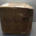 VECELO Bar Stools Set of 2, Adjustable Counter Height Barstools with Back and Arm, Swivel Bar Chair Stools for Kitchen Counter Island Cafe Dining Room, Industrial Style, Brown