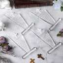 Kosiz 4 Pastor Appreciation Gifts Christian Decorations Acrylic Cross Plaques for Men Women Church Retirement Keepsake Religious Thank You Decor Gratitude Saying Sign (Stylish Pastor)