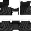 3W Floor Mats for 2022–2025 BMW iX, Custom Fit BMW IX All-Weather TPE Floor Liners, 1st and 2nd Row Full Set, Black