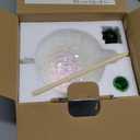 16 Oz Plant Watering Globes for Indoor Plants with Metal Self Watering Planter Insert - Premium XL Glass Hand-Blown Globe - Automatic Plant Waterer Indoor, Gift Idea for Gardeners [1 Globe, Textured]