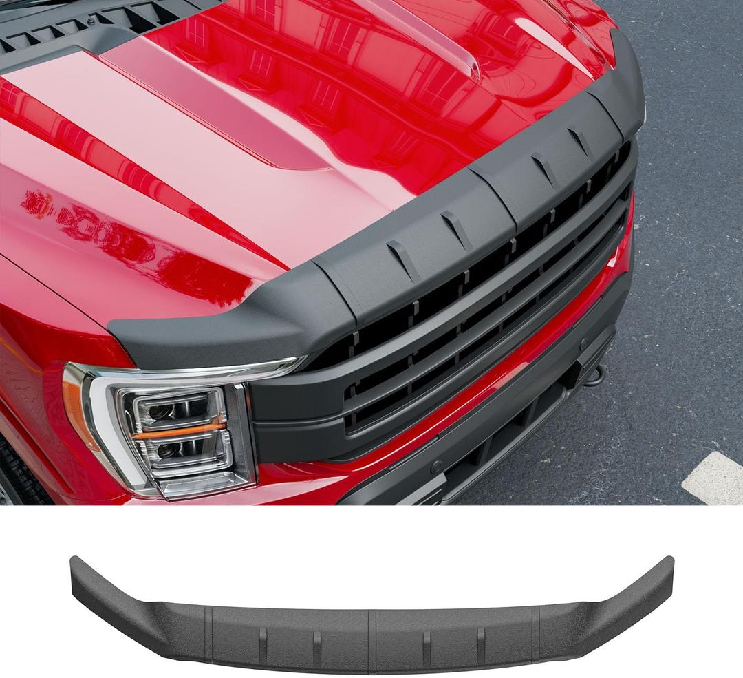Xipoo Hood Protector Compatible with 2021-2025 Ford F150 XLT/XL/STX/Lariat Hood Deflector TPE Shield Replacement for 2021 2022 2023 2024 2025 Ford F-150 Accessories