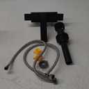 4 inch Bathroom Sink Faucet Matte Black Centerset Bathroom Faucets for Sink 2 or 3 Hole with Pop-Up Drain & Supply Lines, 304 Stainless Steel 2-Handle RV Restroom Faucet