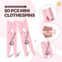 2 x Gueevin Pink 50 Pcs Don't Say Baby Shower Game Clothespin with Sign