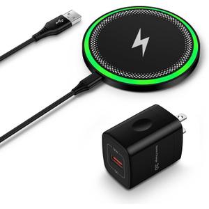 for Samsung S26/S25 Ultra/S24 Plus/S24FE Wireless Charger Fast Charging Pad | 15W Wireless Phone Charger Android Charging Station Mat for Galaxy S24Ultra/S23+/S22/S21 Google Pixel 10a 9 8A with Adapter