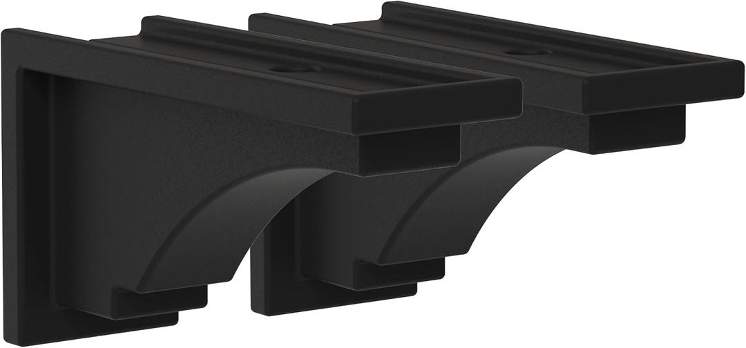 Mayne Inc Fairfield Decorative Brackets, 2-pack, Plastic, Black, Standard (5856-B)