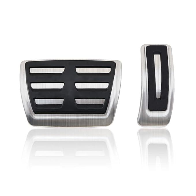 MYMOCCY Foot Brake Gas Accelerator Pedal Cover Compatible for Audi A4 B9 A5 A6 (C8) A7 Q5 Q7 Q8 20192024, Compatible for Cayenne 20202024 Accessories Foot Pad No Drill