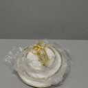 Tosnail Set of 2 Porcelain Cupcake Stand Ceramic Dessert Stand Tiered Serving Trays with Gold Rod, 3 Tiers and 2 Tiers Cake Stand Party Serving Trays Fruit Pastry Holders for Wedding and Party