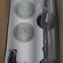 3-Light Farmhouse Dining Room Chandelier, Black Mason Jar Chandelier Lighting Fixture for Kitchen Island, Dining Table, Rustic Linear Cluster Hanging Pendant Light, Faux Wood with Glass Shade