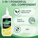 OLELON Mold Stain Remover Gel for Washing Machine Cleaner Front Loader Rubber Grout Cleaner Home Stain Removal Gel for Washer Showers Bathroom and Floor Tile - 300ML (5 Fl Oz (Pack of 2))