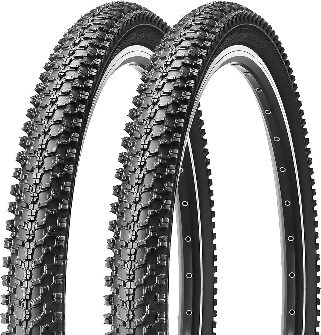 MOHEGIA Mountain Bike Tires - 20/24/26/27.5 Inch Folding MTB Bicycle Tires Replacement,Steel Bead All-Terrain and High-Performance Durable for Off-Road,Street & Trail Adventures