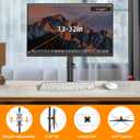PHOLITEN Monitor Mount for Most 13-32" Computer Screens up to 20lbs,Adjustable Single Desk Monitor Stand with Tilt Swivel Rotation, VESA 75x75mm/100x100mm